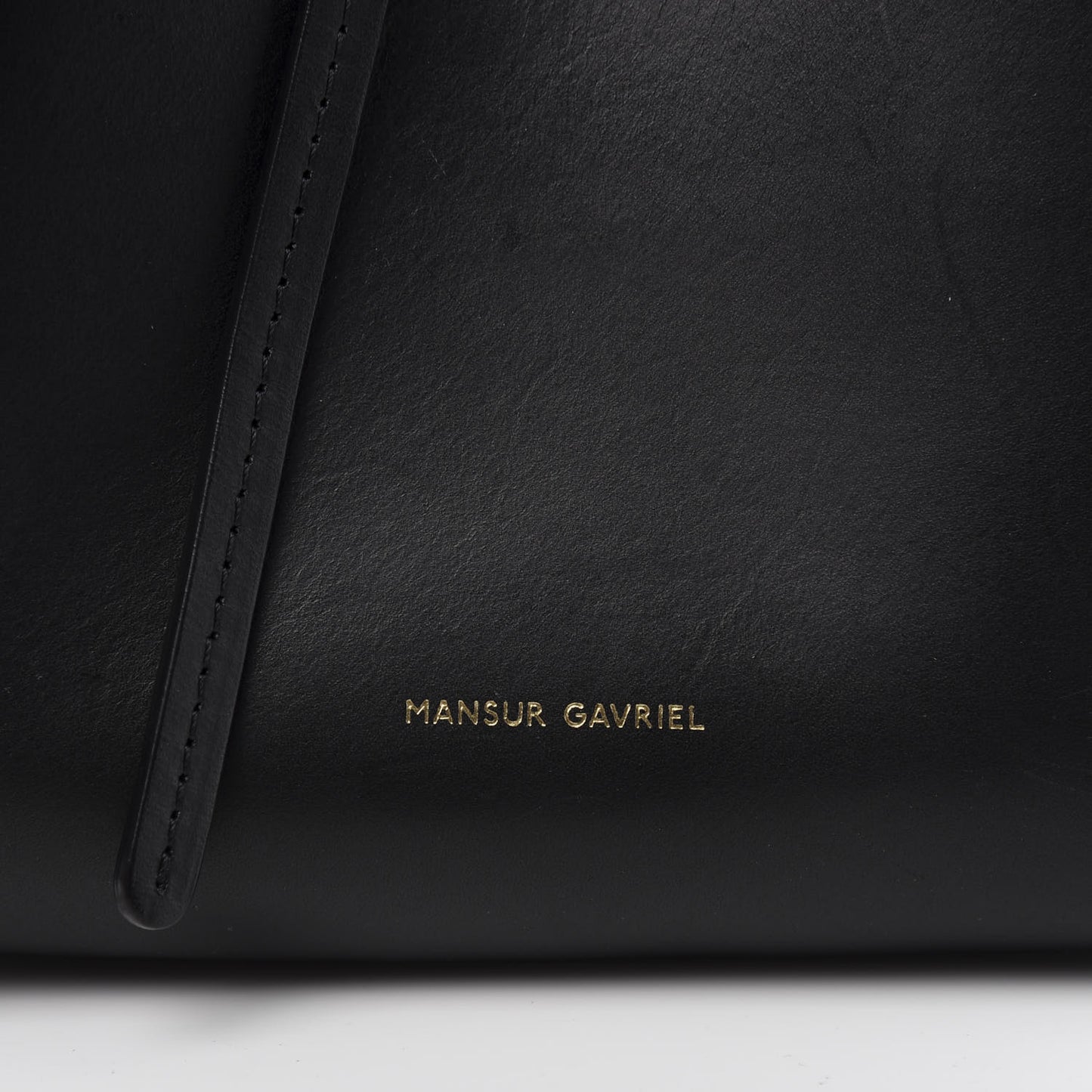 Vegetable Tanned Calfskin Mini Bucket Bag Black Flamma