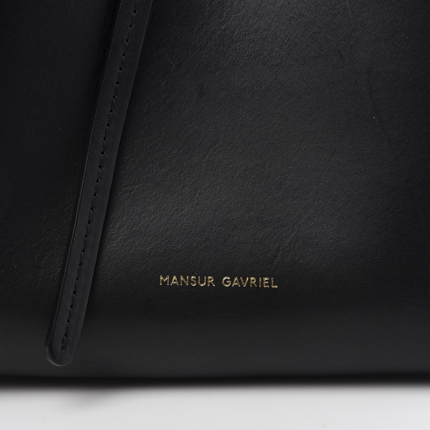 Mansur Gavriel Vegetable Tanned Calfskin Mini Bucket Bag Black Flamma 11 of 11