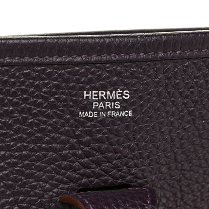 Hermes Taurillon Clemence Evelyne III PM Raisin 5 of 9