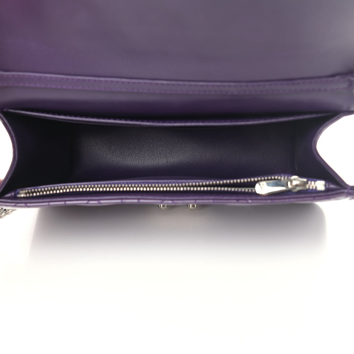 Christian Dior Patent Cannage Miss Dior Promenade Pouch Purple 4 of 5