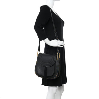 Chloe Calfskin Braided Hudson Shoulder Bag Black 2 of 11