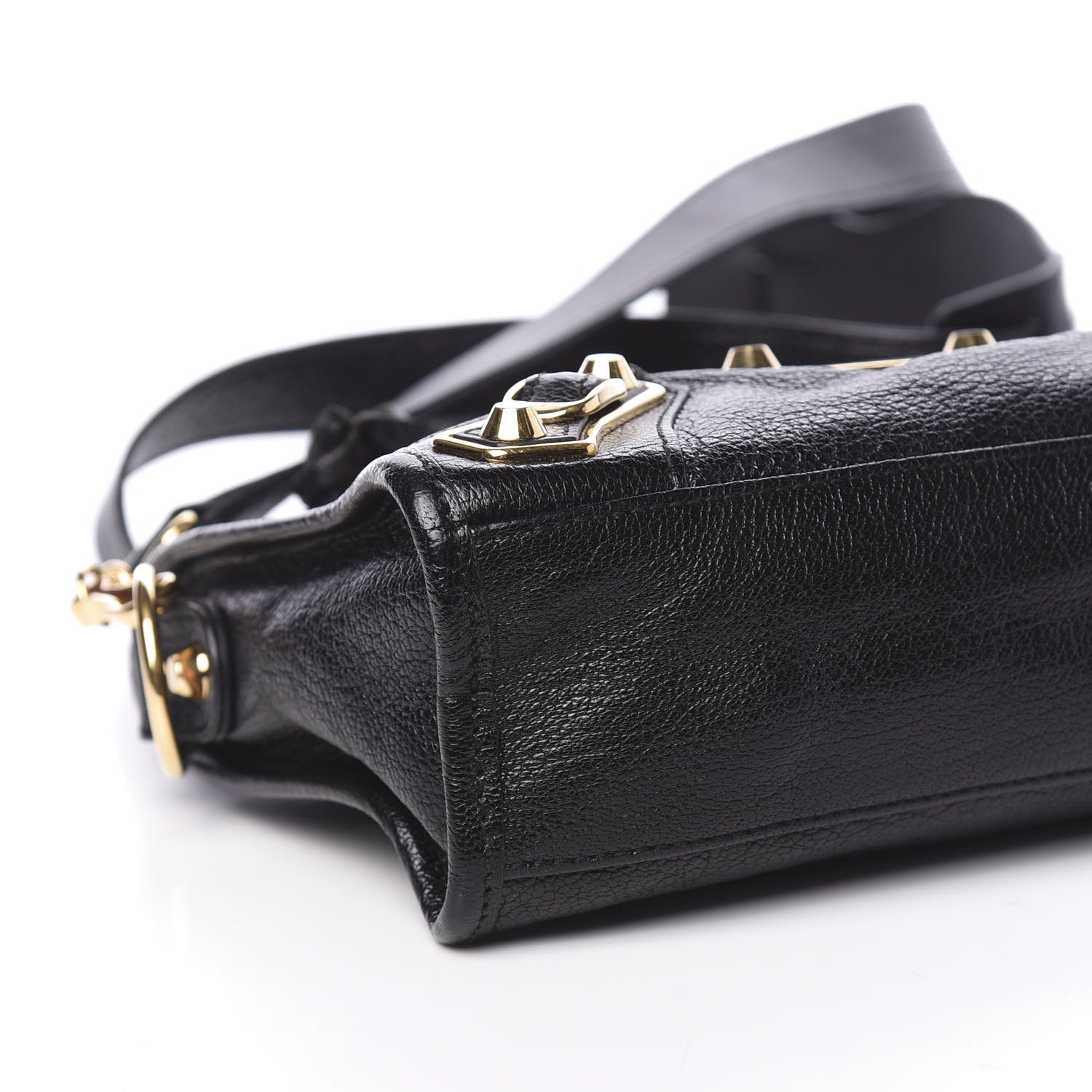 Balenciaga Chevre Gold Metallic Edge Hardware Mini City Black 10 of 12