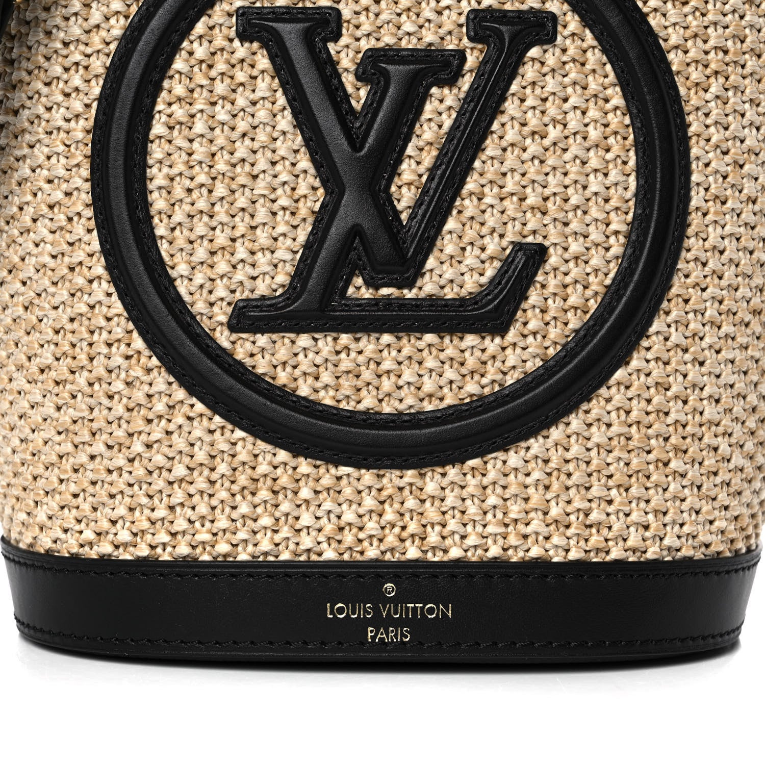 Louis Vuitton Raffia Petit Bucket Black 8 of 13