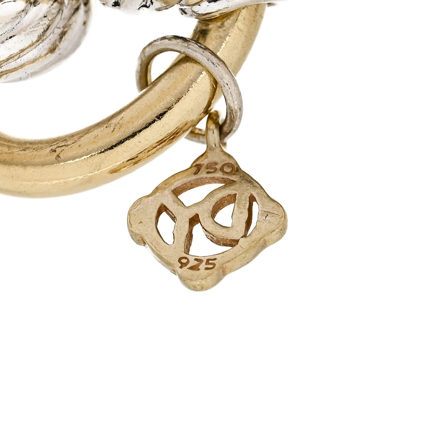Sterling Silver 18K Yellow Gold 18mm Extra Large Oval Link Bracelet