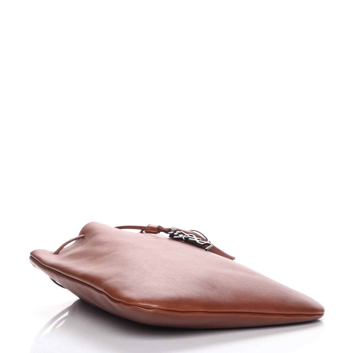 Calfskin Medium Jen Flat Bucket Bag Brown