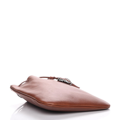 Saint Laurent Calfskin Medium Jen Flat Bucket Bag Brown 4 of 7