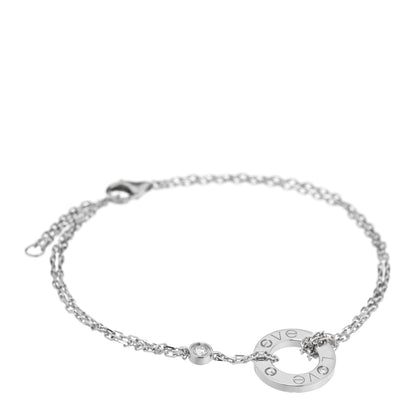 Cartier 18K White Gold Diamond LOVE Bracelet 1 of 3