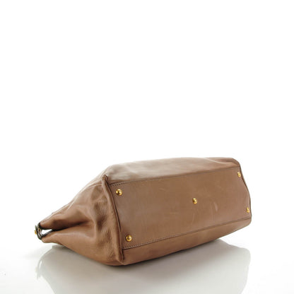 Fendi Vitello Saddle Large Peekaboo Iconic Satchel Moro 4 of 8