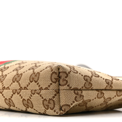 Gucci GG Monogram Web Flat Messenger Bag Black 10 of 11