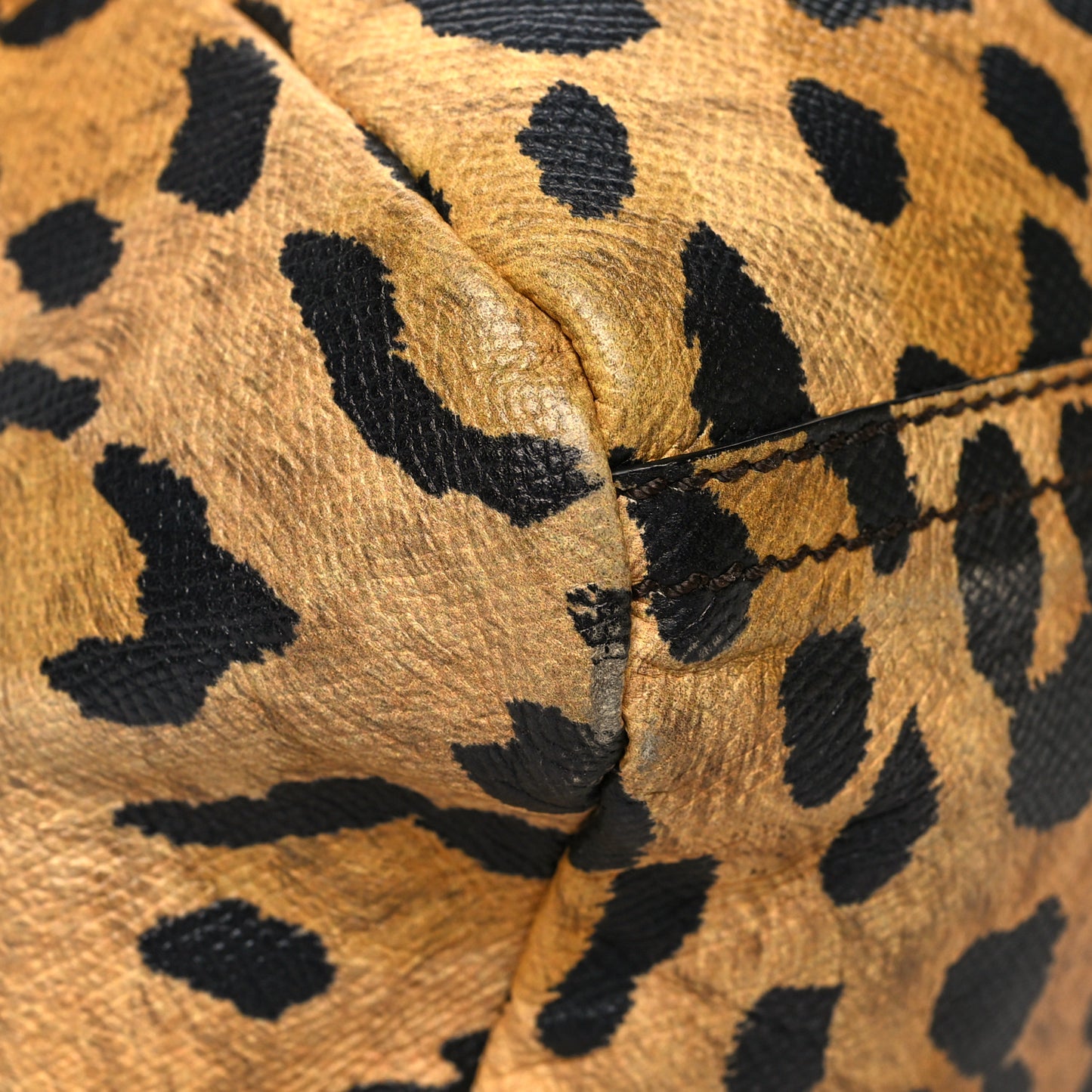 Calfskin Leopard Print Small Pandora Multicolor