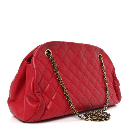 Chanel Lambskin Quilted Medium Just Mademoiselle Red 3 of 10