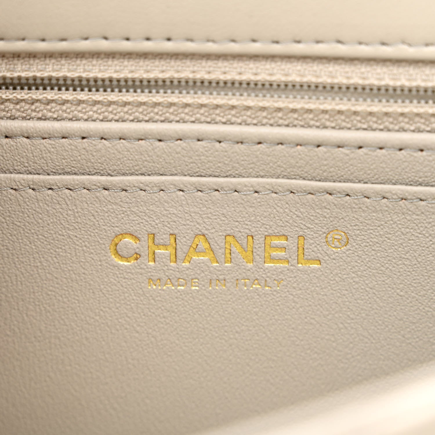 Chanel Lambskin Quilted Mini Rectangular Flap Grey 5 of 10