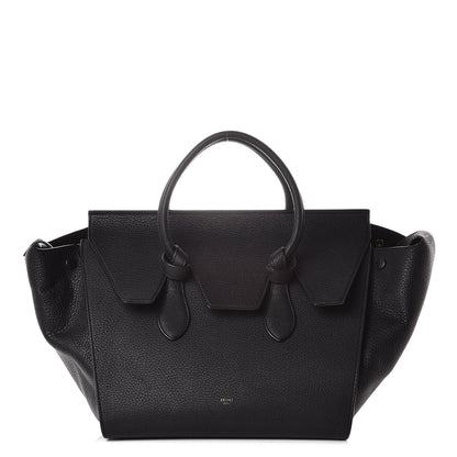 Celine Crisped Calfskin Medium Tie Knot Tote Black 1 of 15