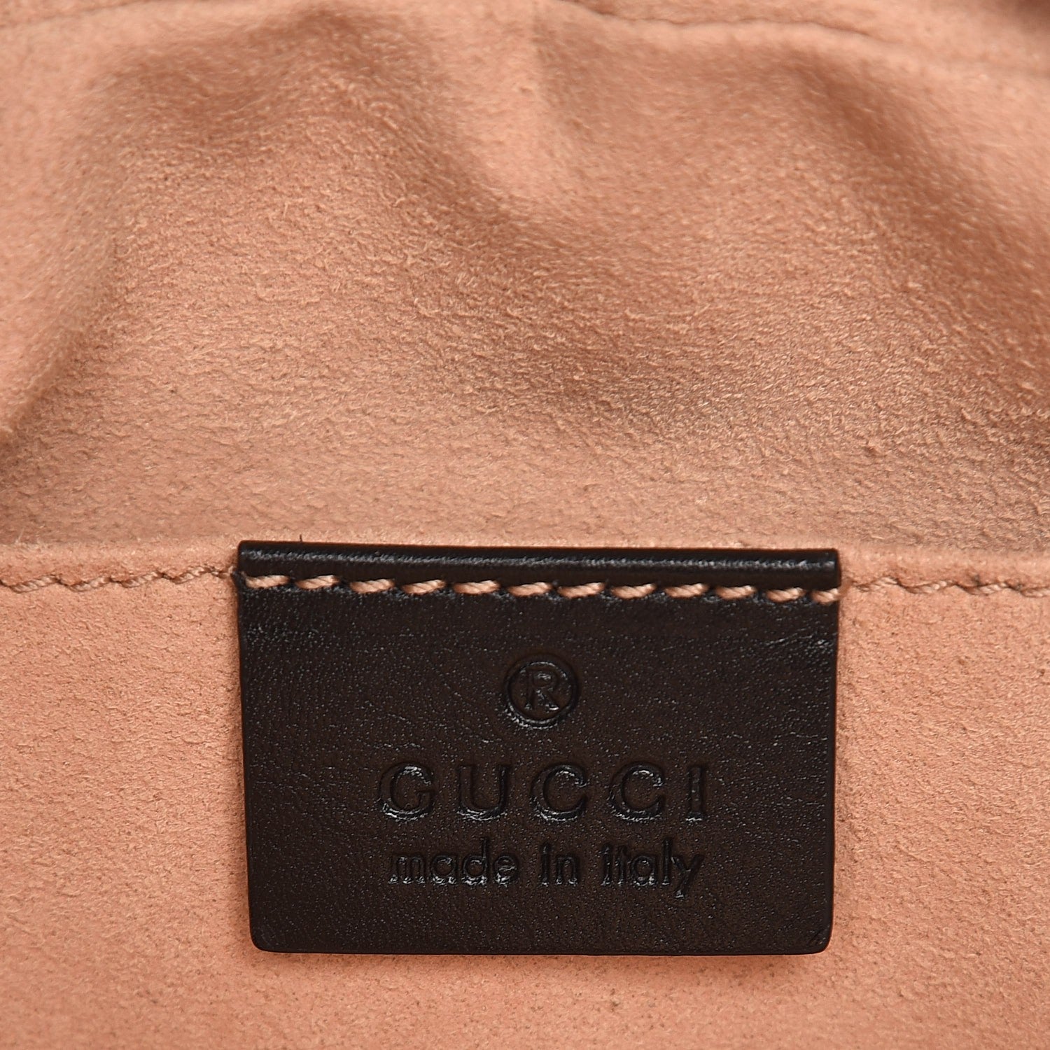Gucci Calfskin Matelasse Mini GG Marmont Chain Shoulder Bag Black 6 of 8