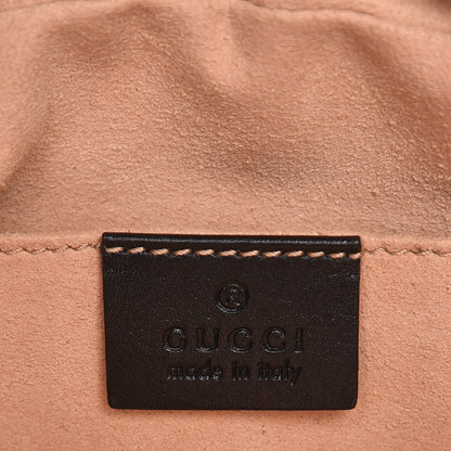 Gucci Calfskin Matelasse Mini GG Marmont Chain Shoulder Bag Black 6 of 8