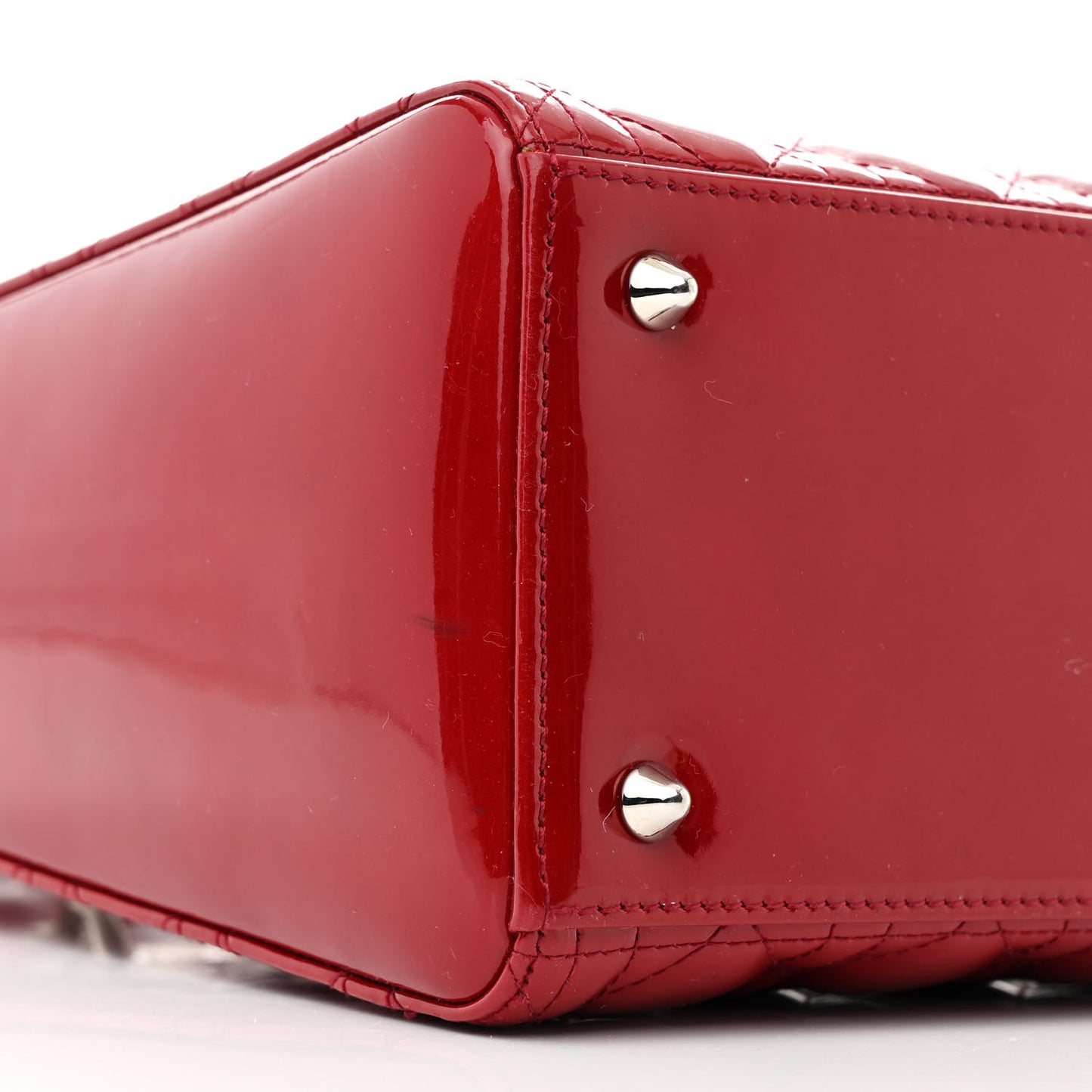Patent Cannage Medium Lady Dior Burgundy Red