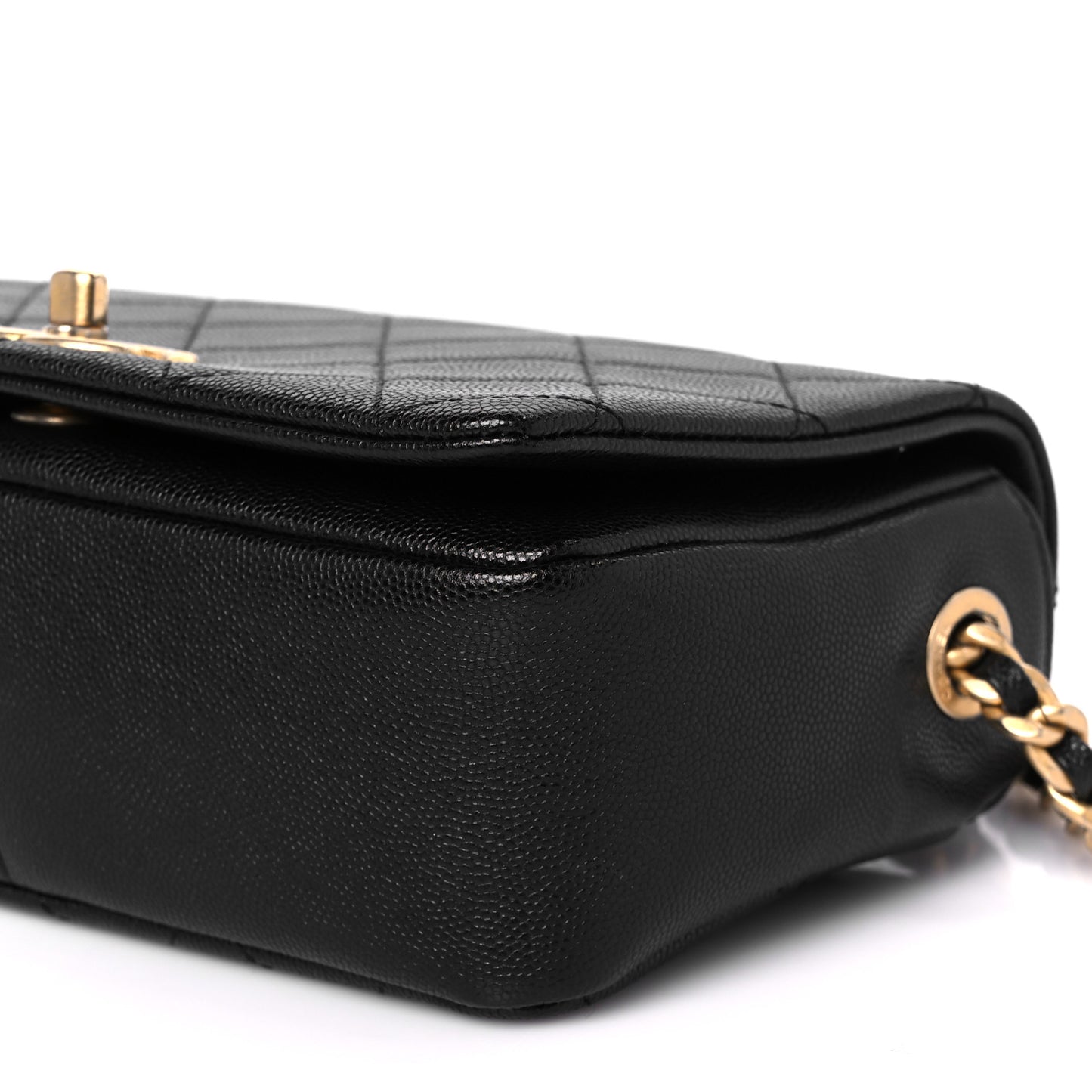 Caviar Quilted Small Fashion Therapy Flap Bag Black