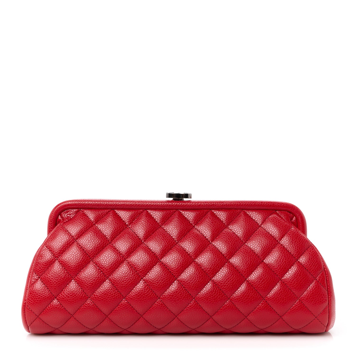 Chanel Caviar Quilted Timeless Clutch Red 1 of 11