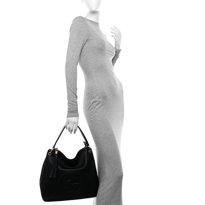 Gucci Pebbled Calfskin Large Soho Hobo Black 2 of 13