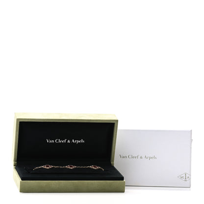 Van Cleef & Arpels 18K Yellow Gold Carnelian 5 Motifs Vintage Alhambra Bracelet 8 of 8