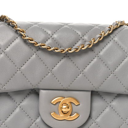 Chanel Lambskin Quilted Mini Rectangular Pearl Crush Flap Grey 7 of 10