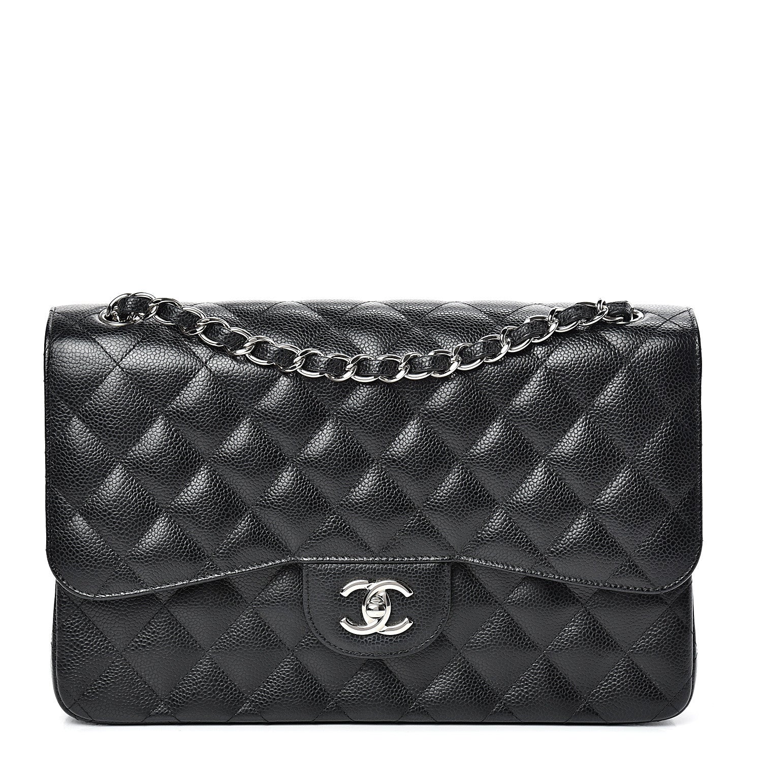 Chanel Caviar Quilted Jumbo Double Flap Black 1 of 14