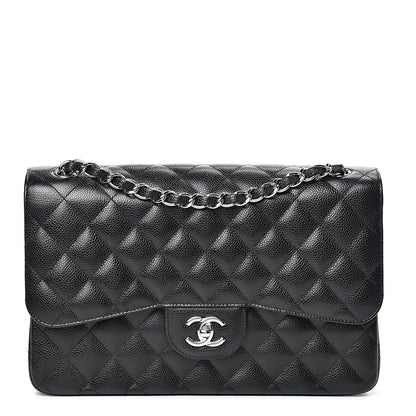 Chanel Caviar Quilted Jumbo Double Flap Black 1 of 14