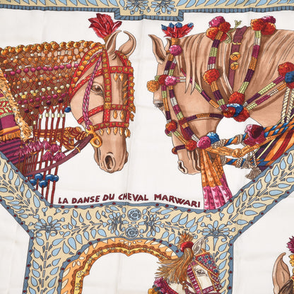Hermes Cashmere Silk La Danse Du Cheval Shawl 140 7 of 8