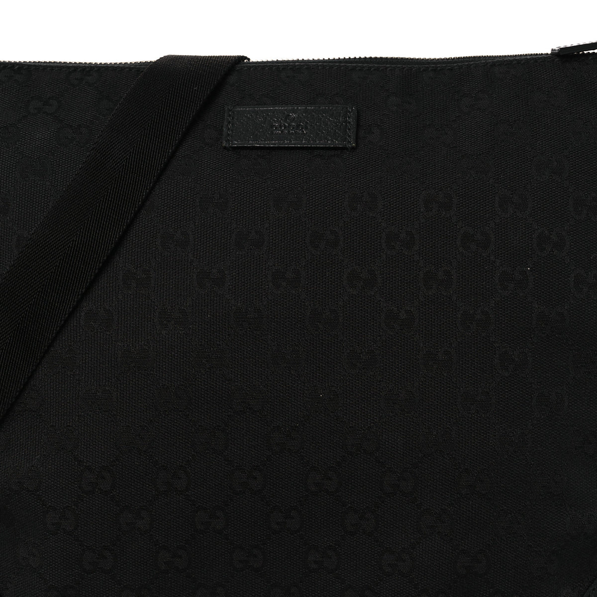 Gucci Monogram Flat Messenger Bag Black 8 of 12