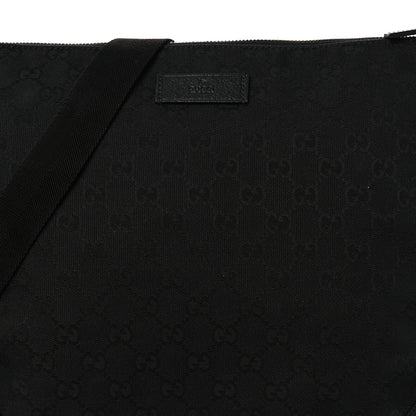 Gucci Monogram Flat Messenger Bag Black 8 of 12