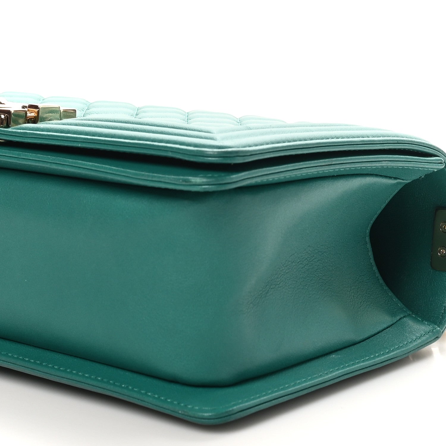 Chanel Lambskin Quilted Medium Boy Flap Green 10 of 10