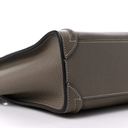 Celine Drummed Calfskin Nano Luggage Souris 8 of 9