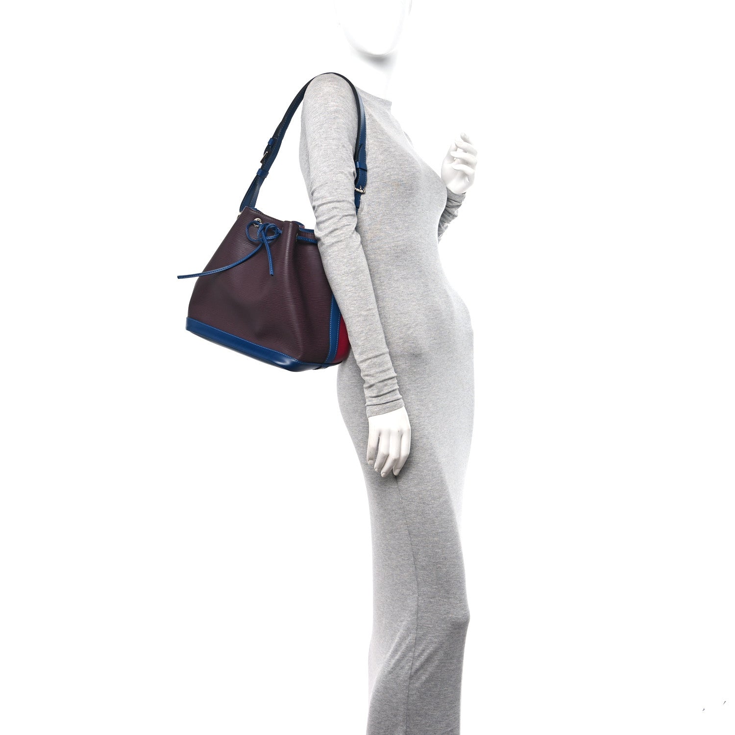 Louis Vuitton Epi Tri-Color Petit Noe NM Quetsche Fuchsia Saphir 2 of 10