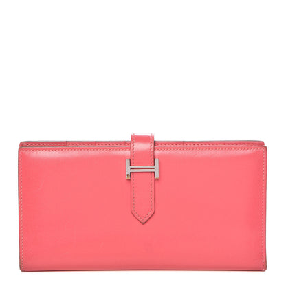 Hermes Tadelakt Bearn Gusset Wallet Rose Lipstick 1 of 16