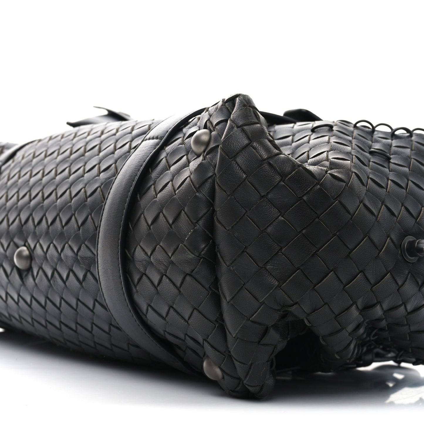 Nappa Intrecciato Montaigne Rings Bag Black
