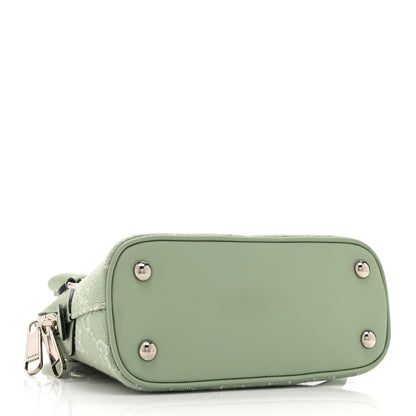 Gucci Summer Denim Calfskin GG Monogram Web Mini Top Handle Ophidia Dome Shoulder Bag Pale Green 6 of 22