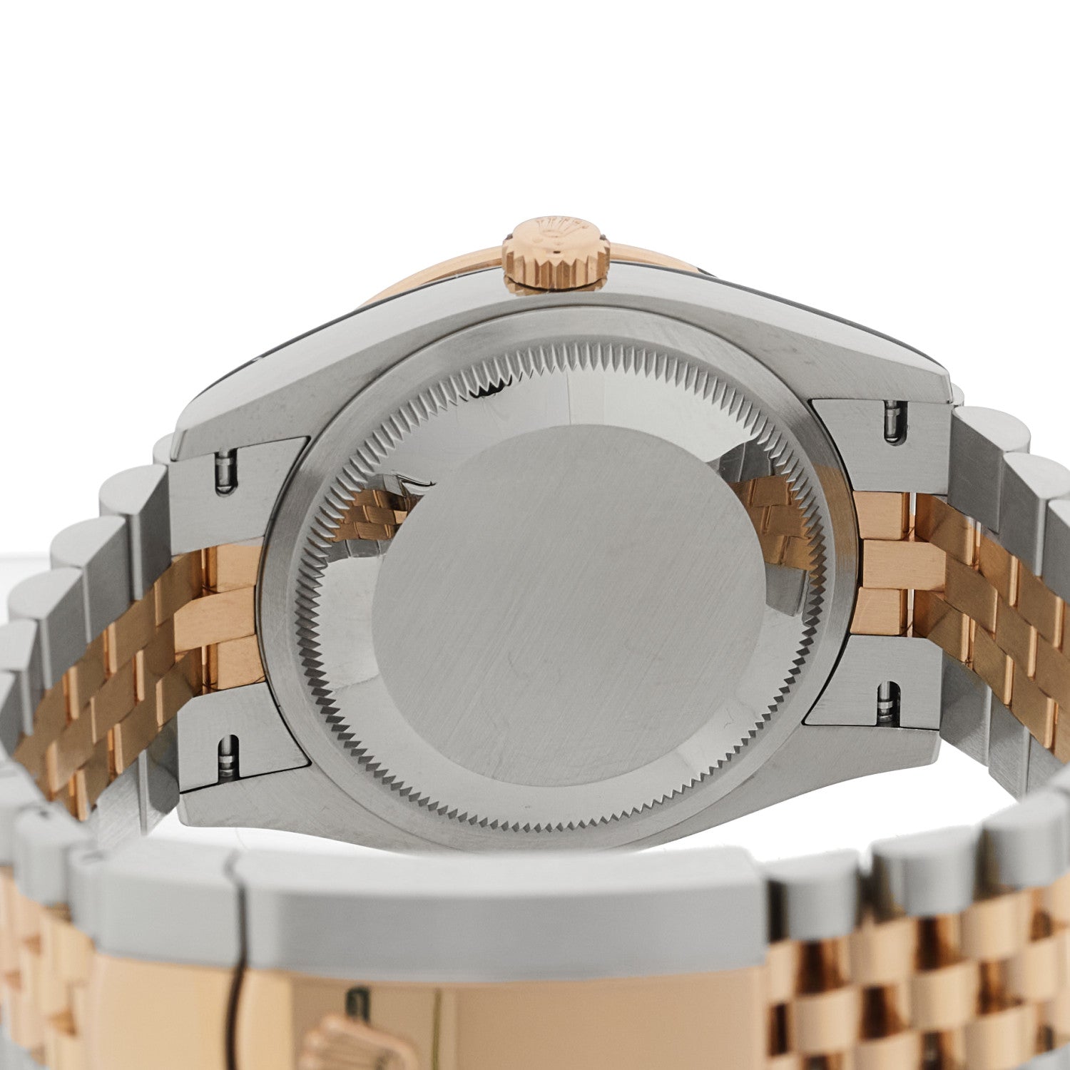 Rolex Stainless Steel 18K Everose Gold Diamond 36mm Oyster Perpetual Datejust Watch Rhodium Roman 126281RBR 4 of 5
