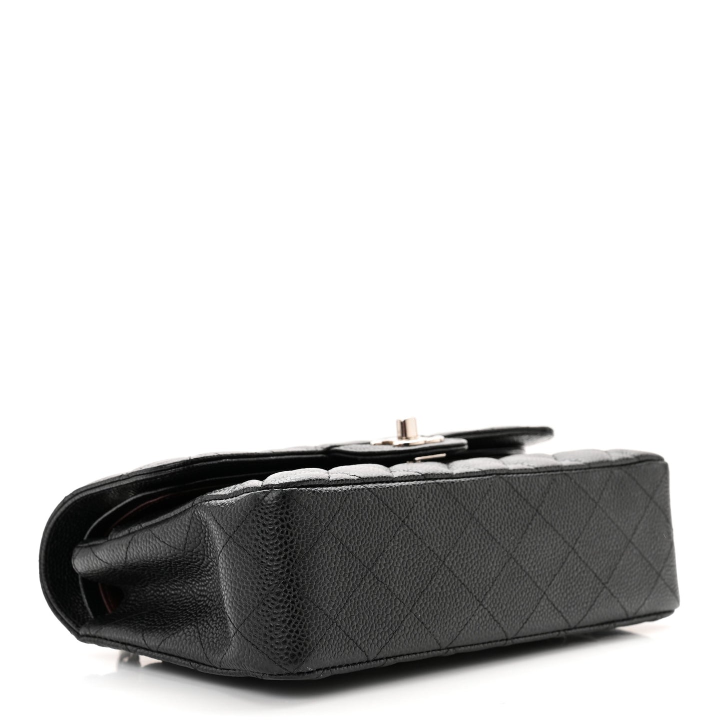 Caviar Quilted Small Double Flap Black