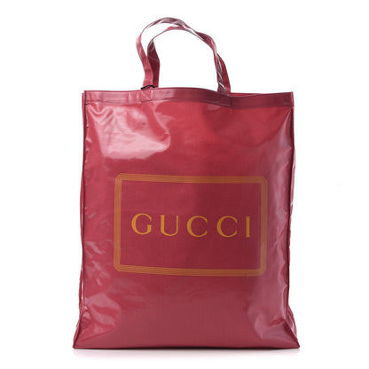Gucci Patent Canvas Frame Logo Vertical Tote Glam Pink 1 of 9