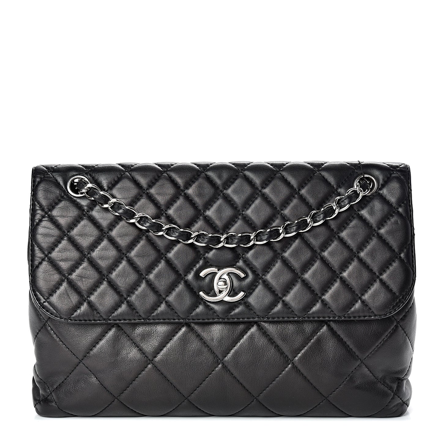 Calfskin Quilted In The Business Flap Bag Black