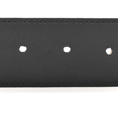 Gucci Azalea Calfskin Enamel Monochrome Double G 40mm Belt 110 44 Black 6 of 8