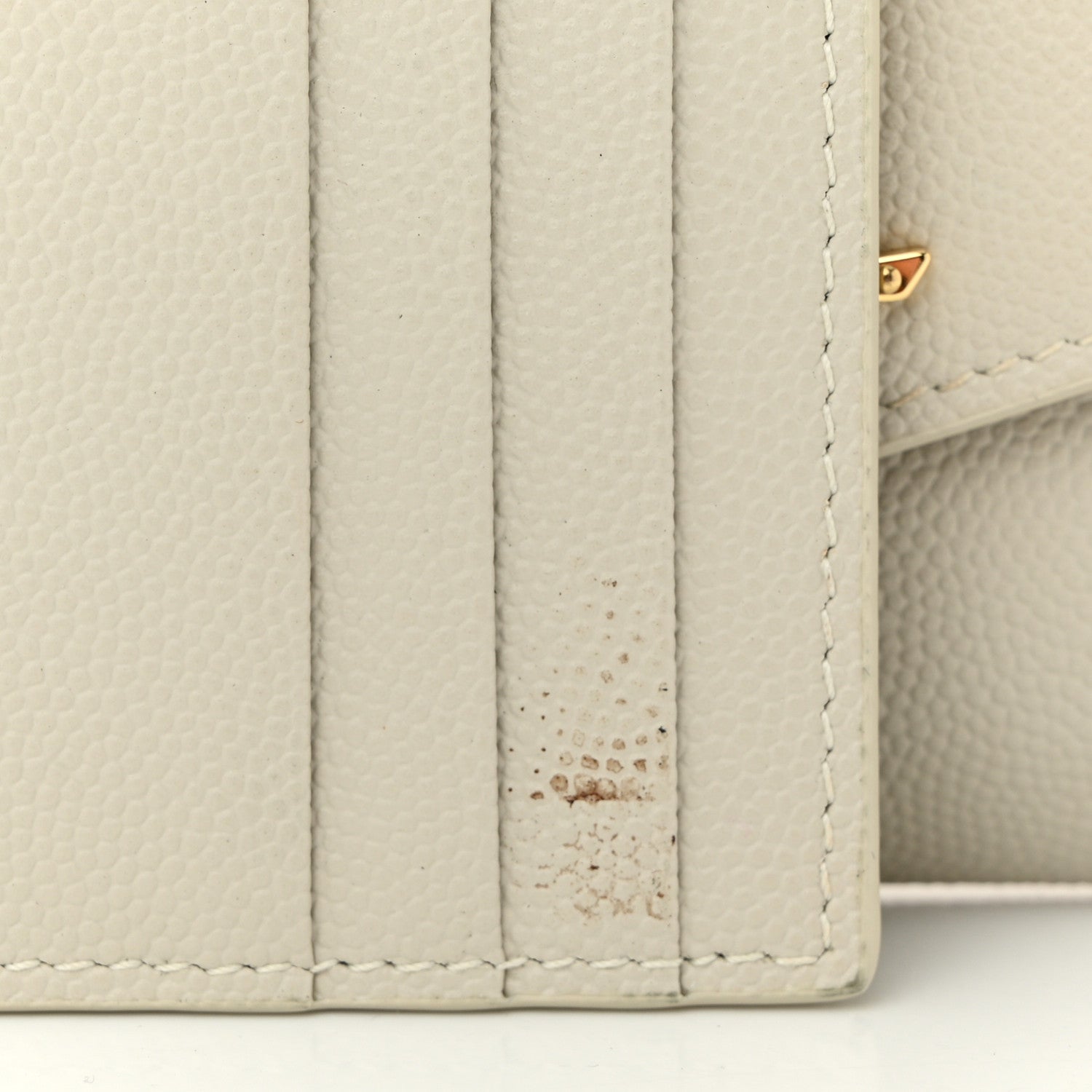 Saint Laurent Grain De Poudre Monogram Uptown Chain Wallet Crema Soft 13 of 14
