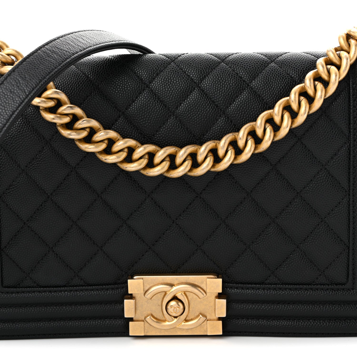 Chanel Caviar Quilted Medium Boy Flap Black 8 of 10