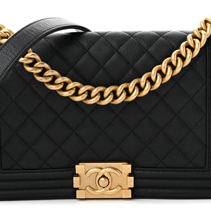 Chanel Caviar Quilted Medium Boy Flap Black 8 of 10
