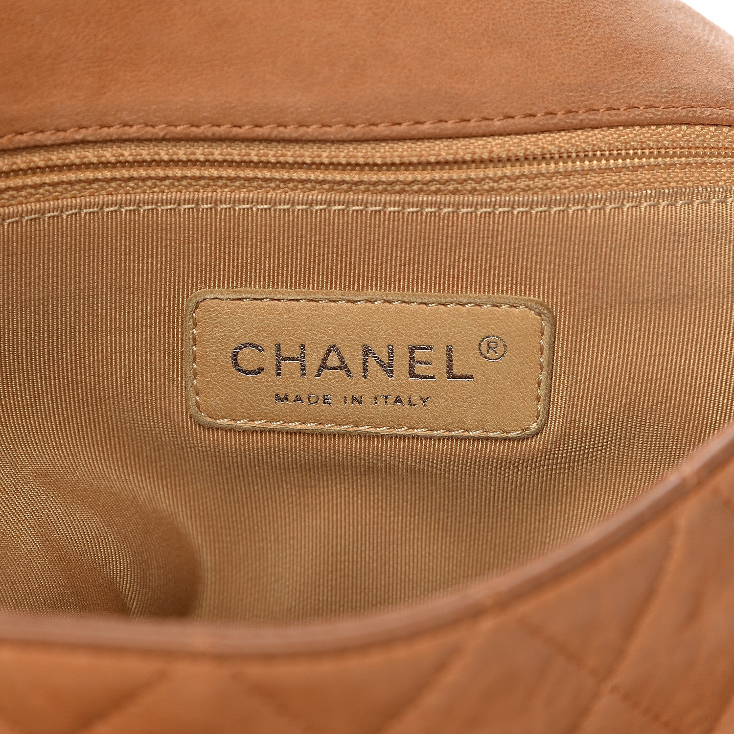 Chanel Washed Lambskin Chain Around Maxi Flap Bag Dark Beige 6 of 18