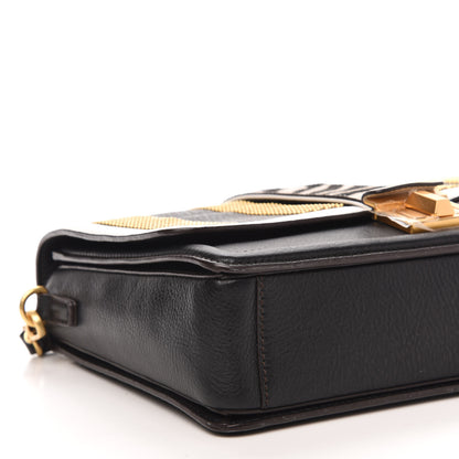 MCM Calf Hair Zebra Print Calfskin Visetos Little Veronika Satchel Black 6 of 10