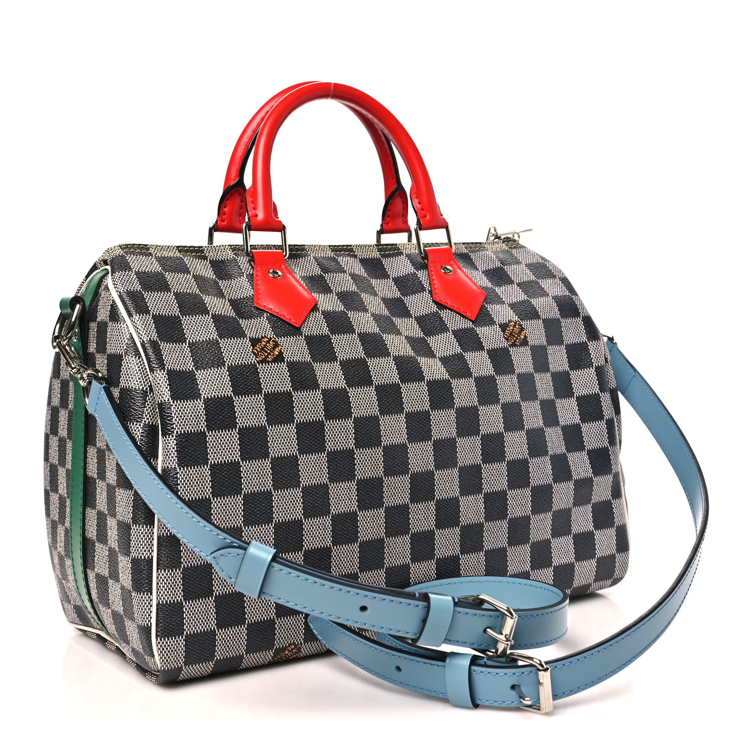 Louis Vuitton Damier Speedy Bandouliere 30 Black White 2 of 8