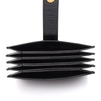 Celine Grained Shiny Calfskin Accordion Card Holder Black 5 of 7