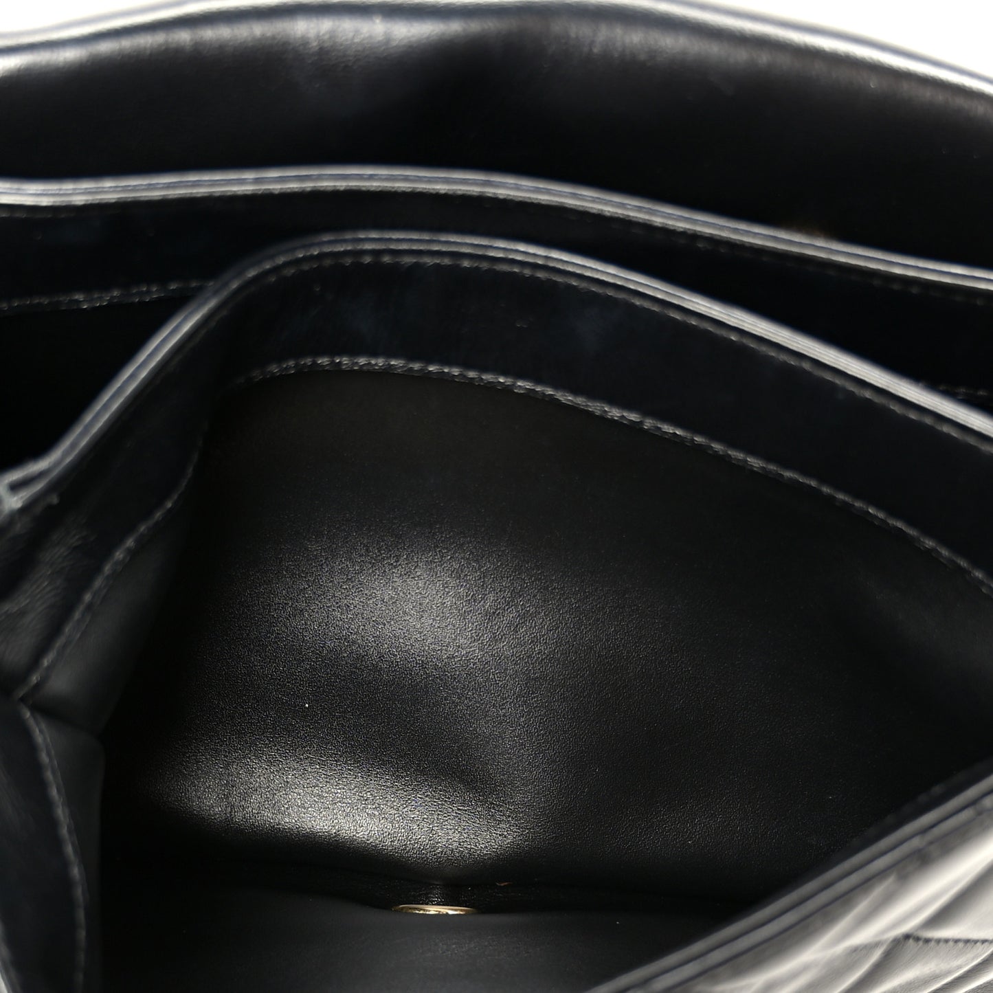 Lambskin Quilted Medium Color Match Flap Black