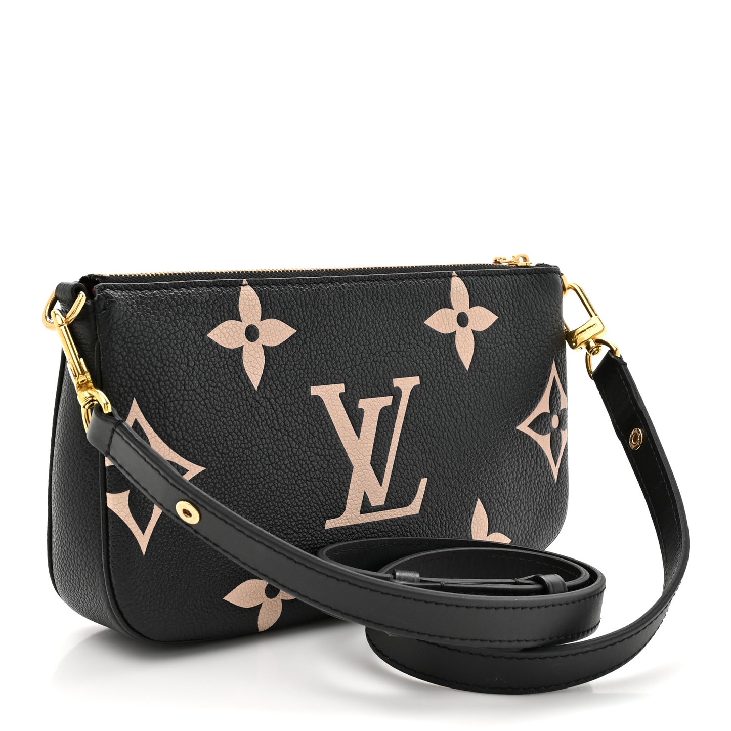 Empreinte Monogram Giant Multi Pochette Accessories Large Pochette Black Beige